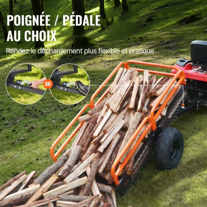 Remorque à Benne Basculante VEVOR Capacité de Charge 680 kg 4